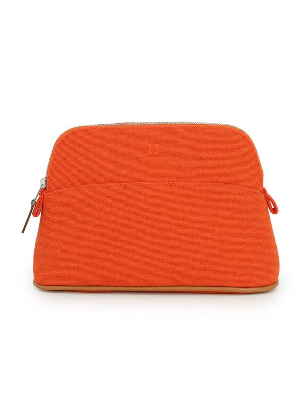 Hermes Pouch Bolide Mini Orange Fu Silver Canvas Case